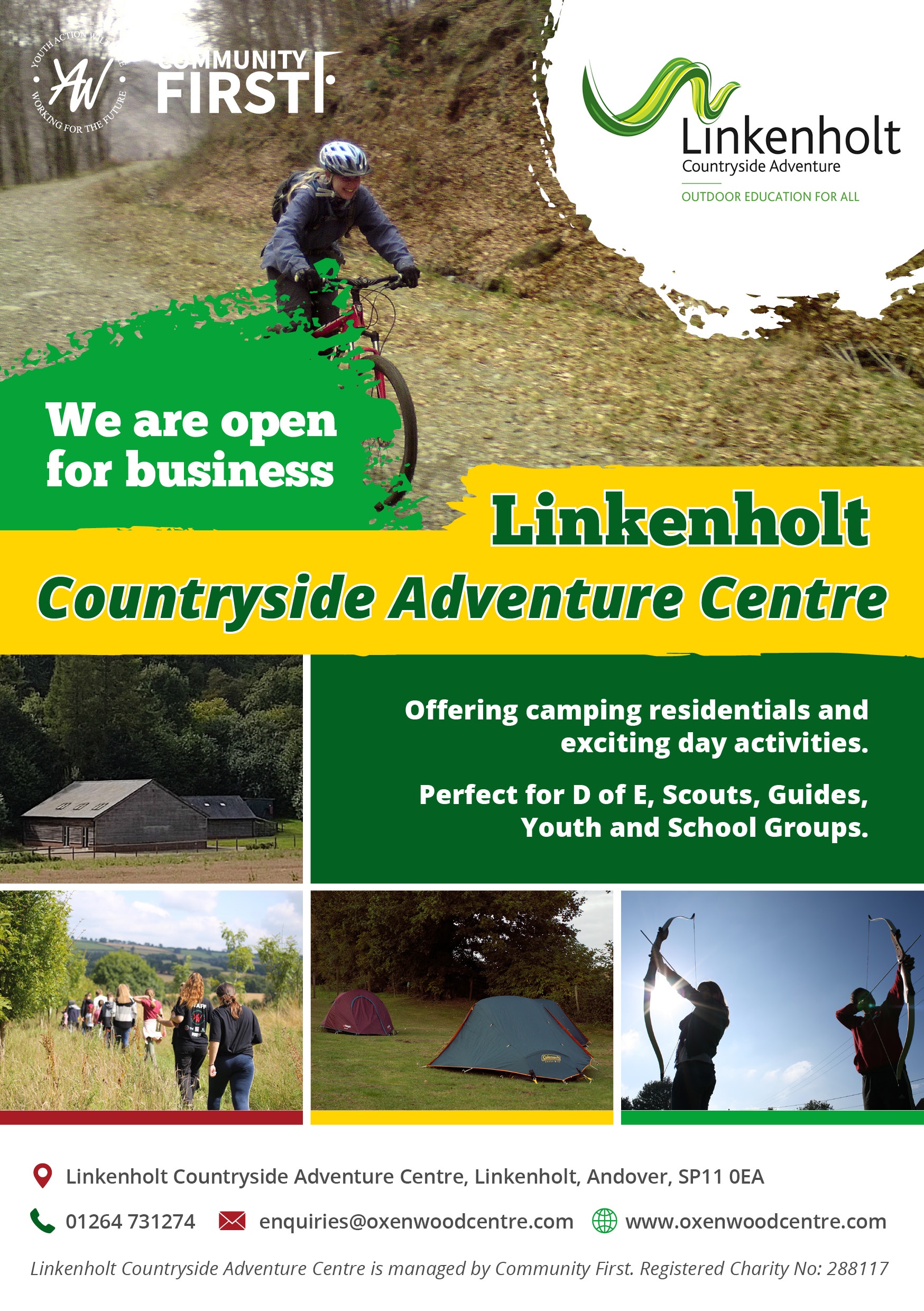 Linkenholt Countryside Adventure Centre Leaflet
