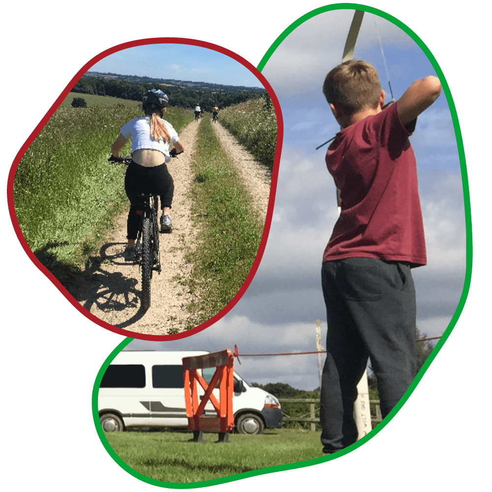 YAW activities - archery and cycling